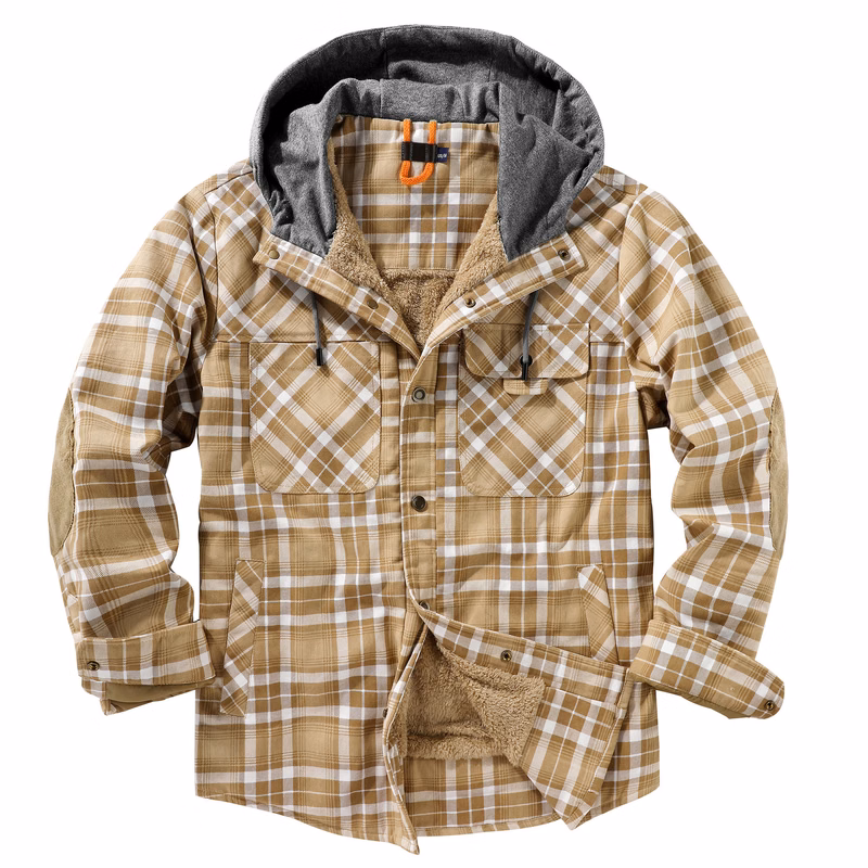 Winter Coat Jacket Sherpa Lined Full Zip Up Hoodie