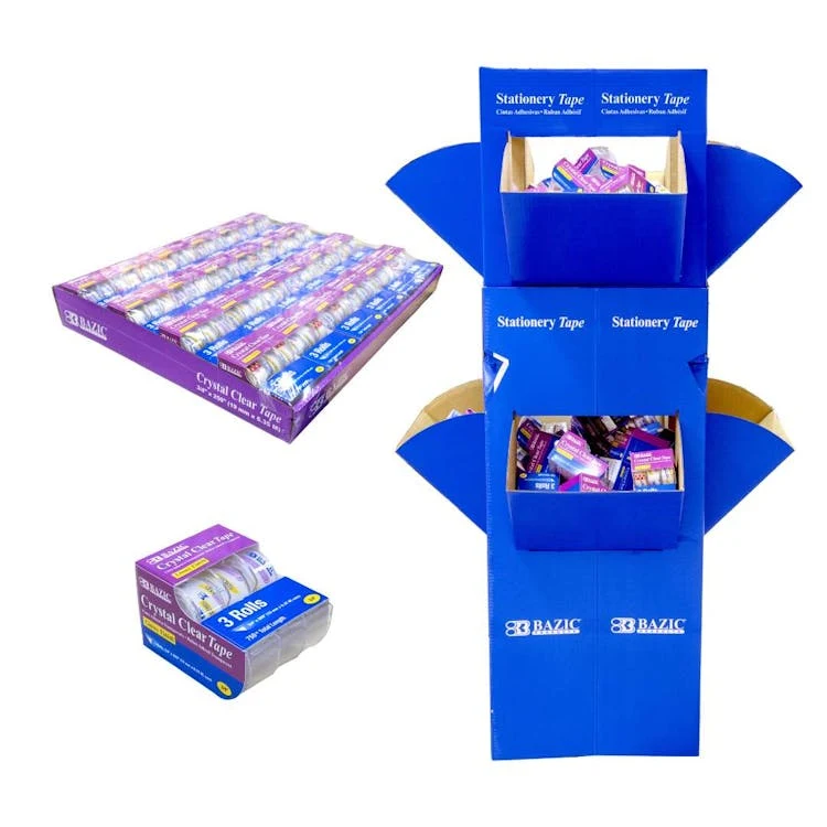 Crystal Clear Tape - Floor Display 3/4" x 250" 1