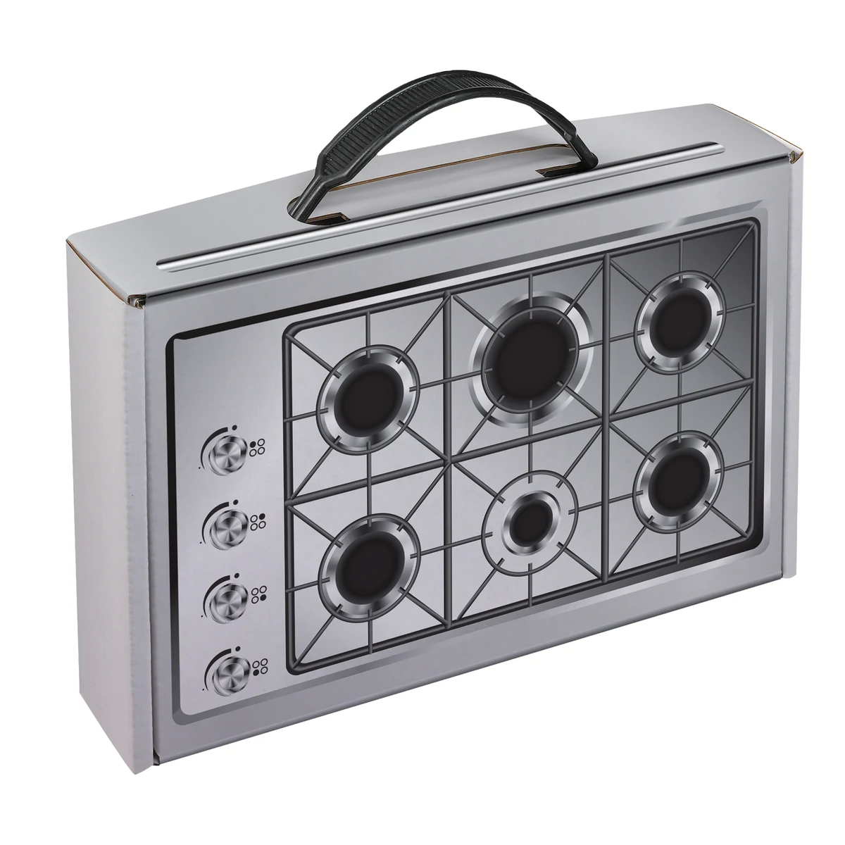 8 3/4" x 5 3/4" x 2" - E-Flute Box with Handle 1