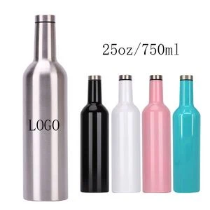 16oz Double Walled Insulated Vacuum Stainless Steel Wine Bottle 1