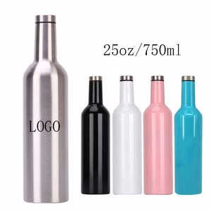 16oz Double Walled Insulated Vacuum Stainless Steel Wine Bottle