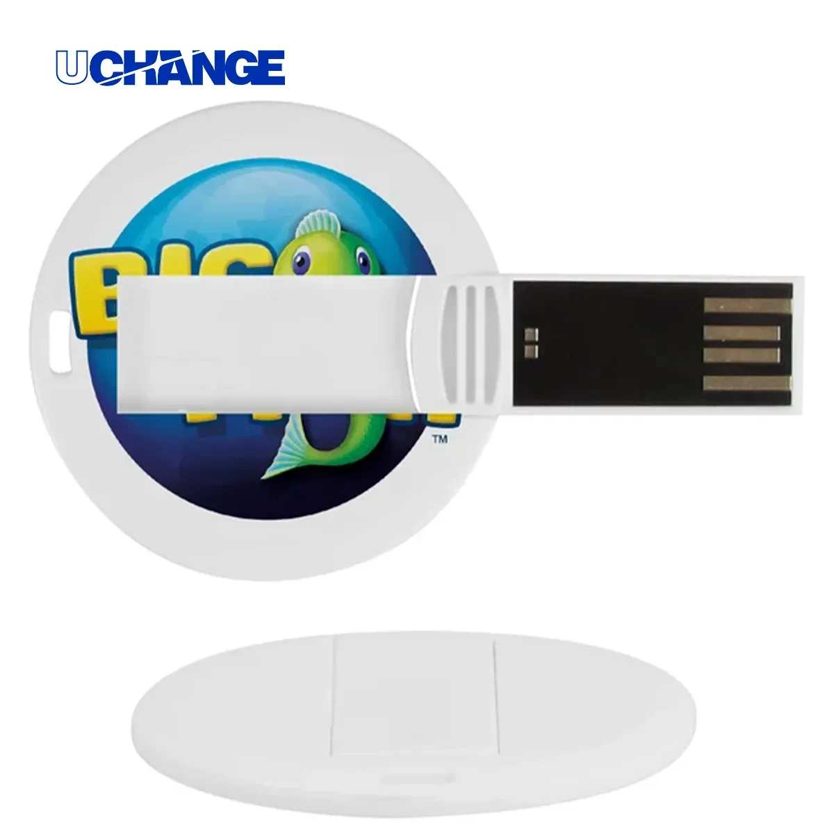 Round Card USB Flash Drive With Full Color Print 1
