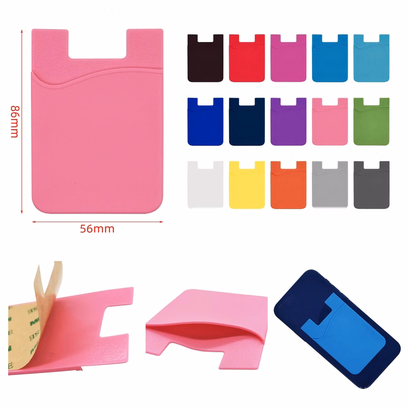 Sticky Credit Card Pocket Holder Silicone Phone Wallet