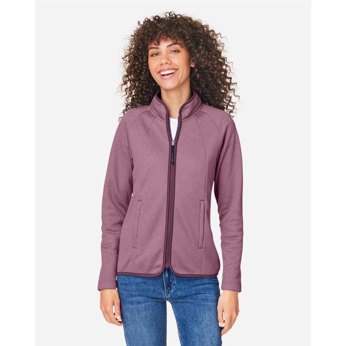 Women's Venture Heathered Stripe Full-Zip Jacket - CE72W 1