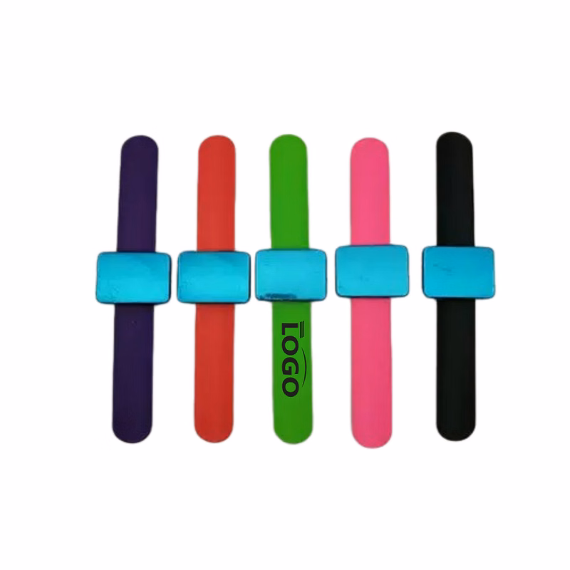 Rectangular Magnetic Silicone Slap Wristband