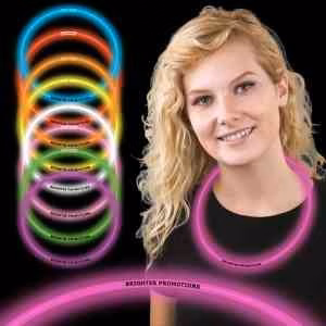 Pink 22" Superior Single Color Light Up Glow Necklace