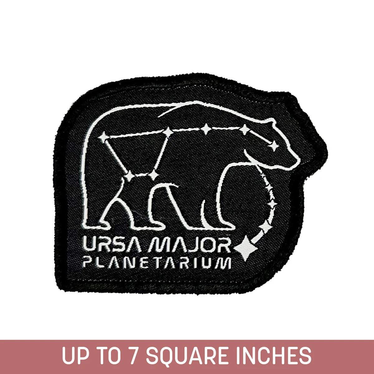 Custom Shape Woven Patch (Iron-On) Up To 7 Sq. In. w/ Embroidered Edge (4-ply) 1