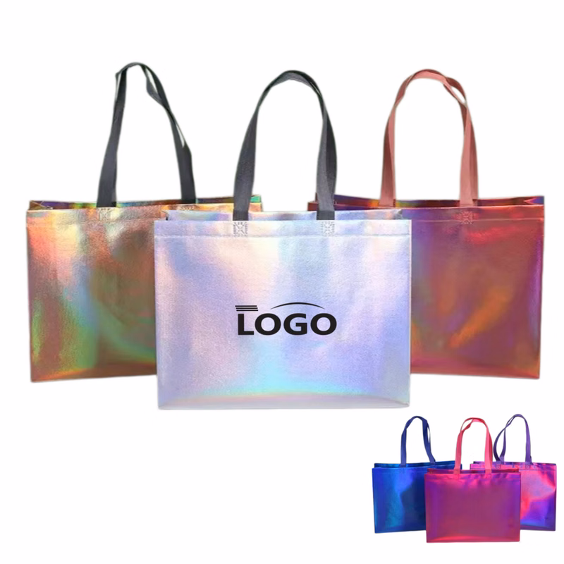 Medium Metallic Non-Woven Tote Bag