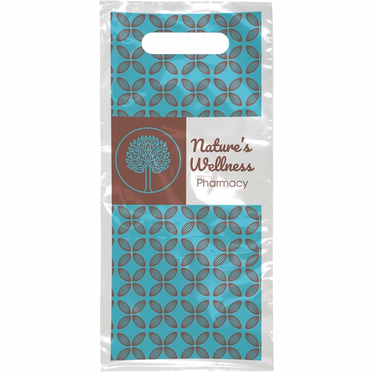 Digital Full Color 1-Sided Clear Plastic Bag (6" x 13")