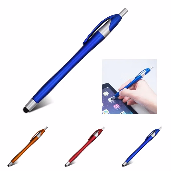 Custom Dual Function Stylus Ballpoint Pen — Professional Tech & Trade Show Essential