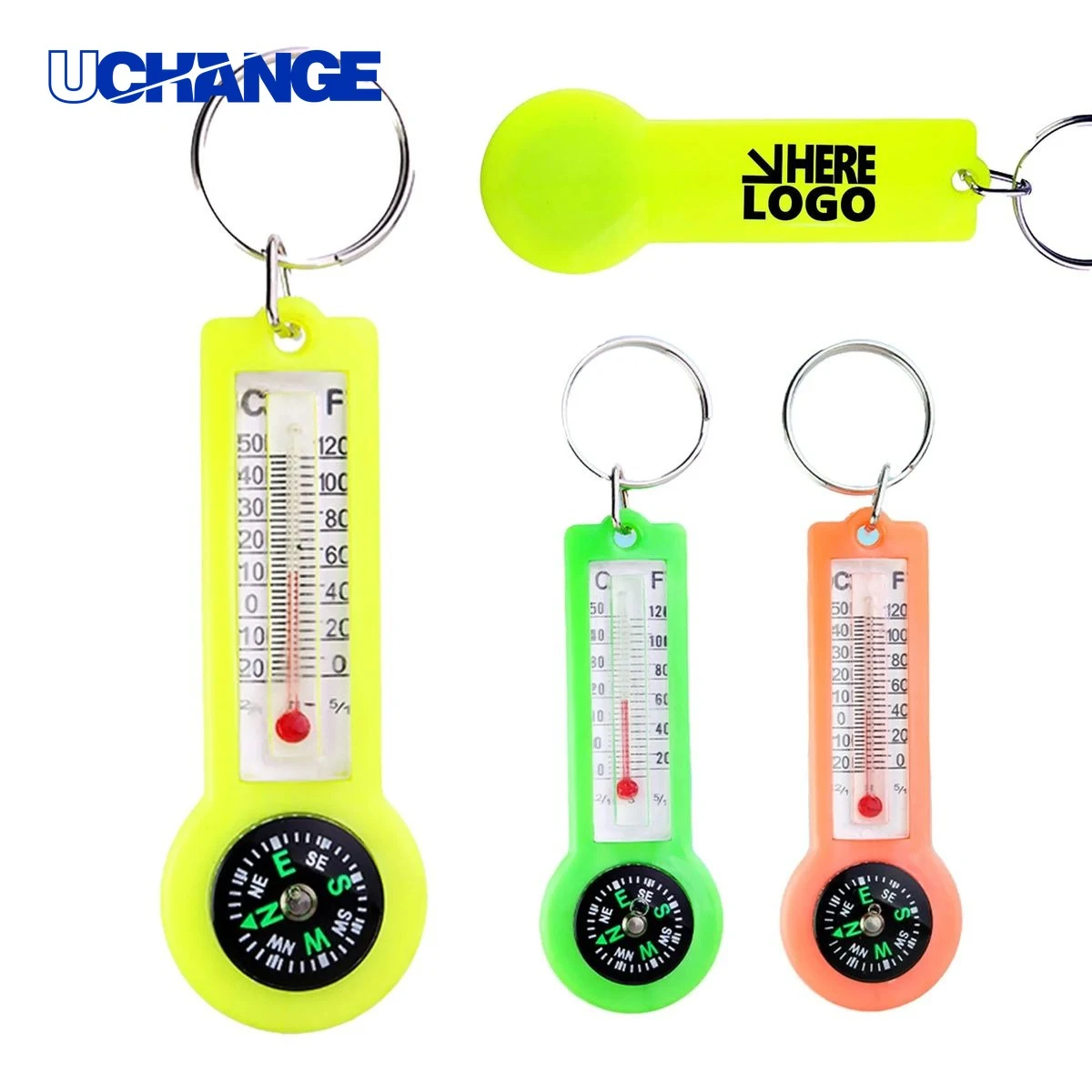 Thermometer Compass Outdoor Keychain 1