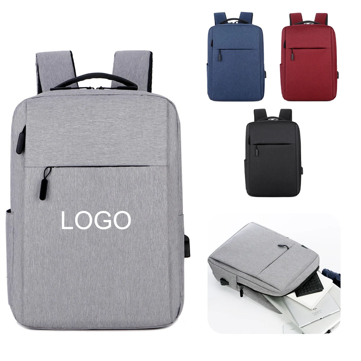 Business Backpack for Men with USB Charging Port 1