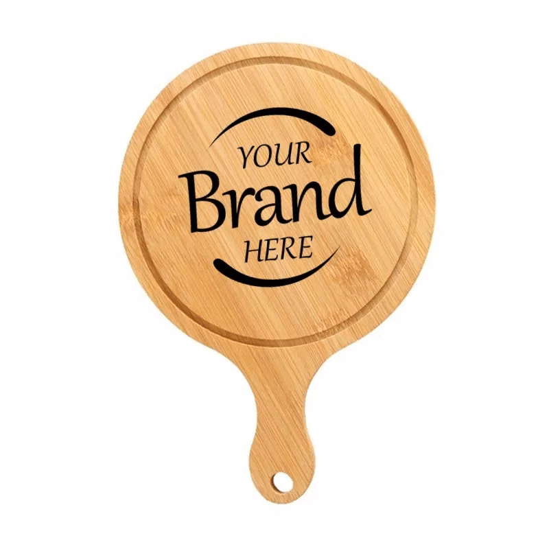 7.8" Round Wooden Pizza Paddle
