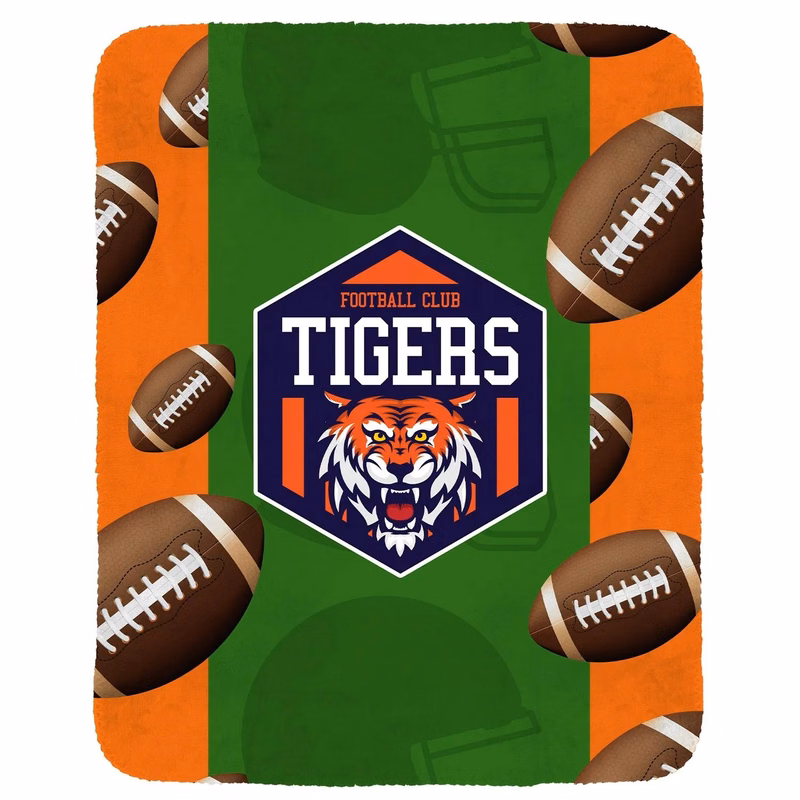 Football Velvety Recycled Plush Blanket