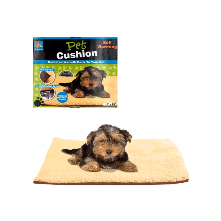 Self-Warming Pet Cushions - No Cords 18" x 25"