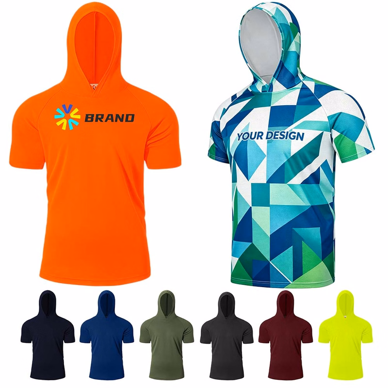 Sublimated Short Sleeve Mesh Hooded T Shirt