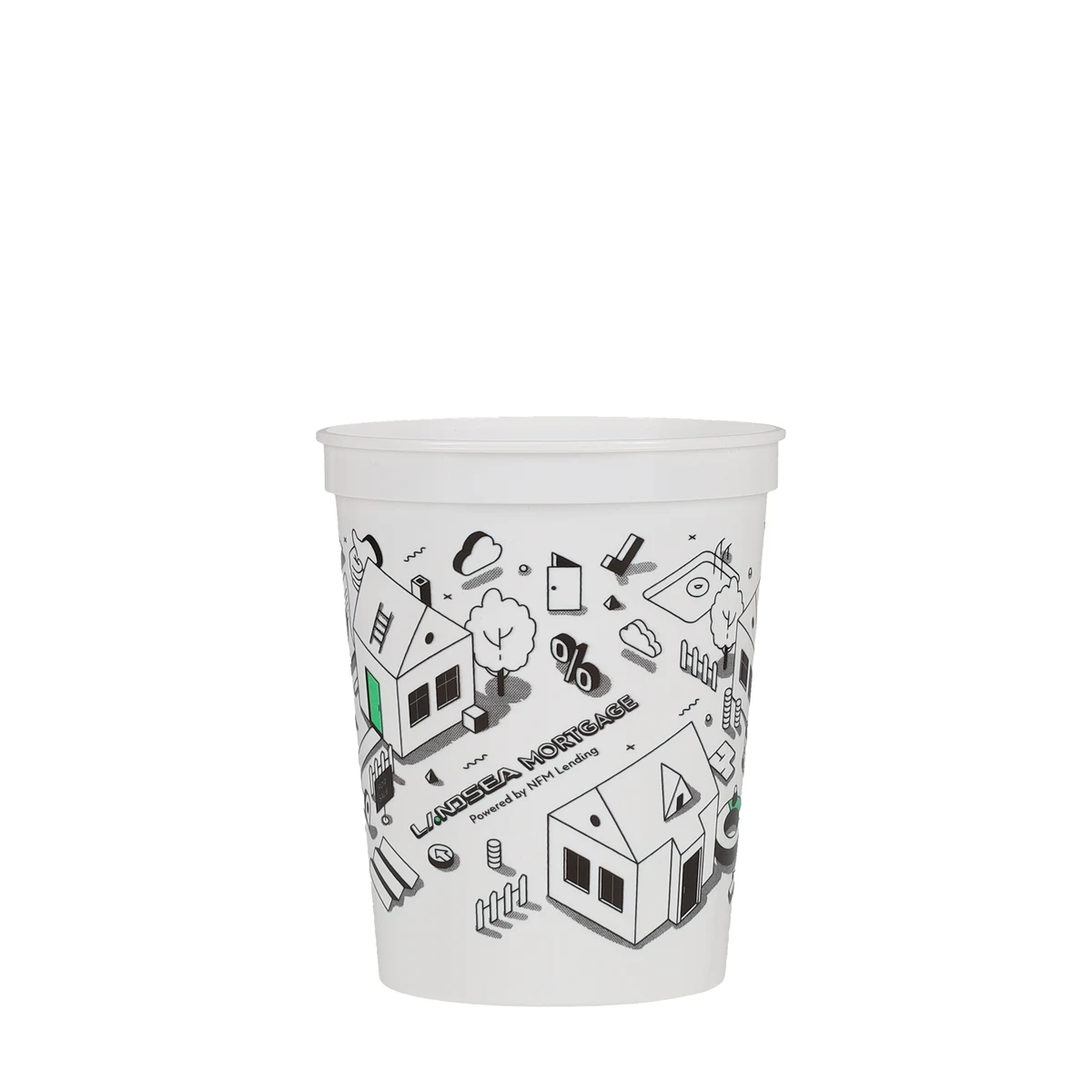 16 oz Stadium Cup Smooth White Digital Print 1