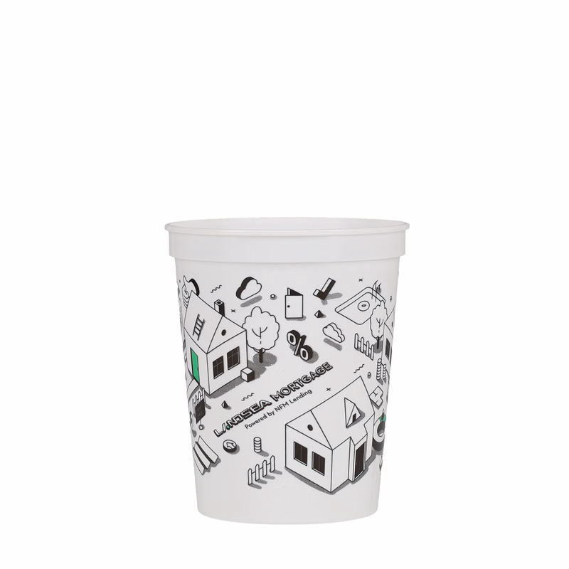 16 oz Stadium Cup Smooth White Digital Print