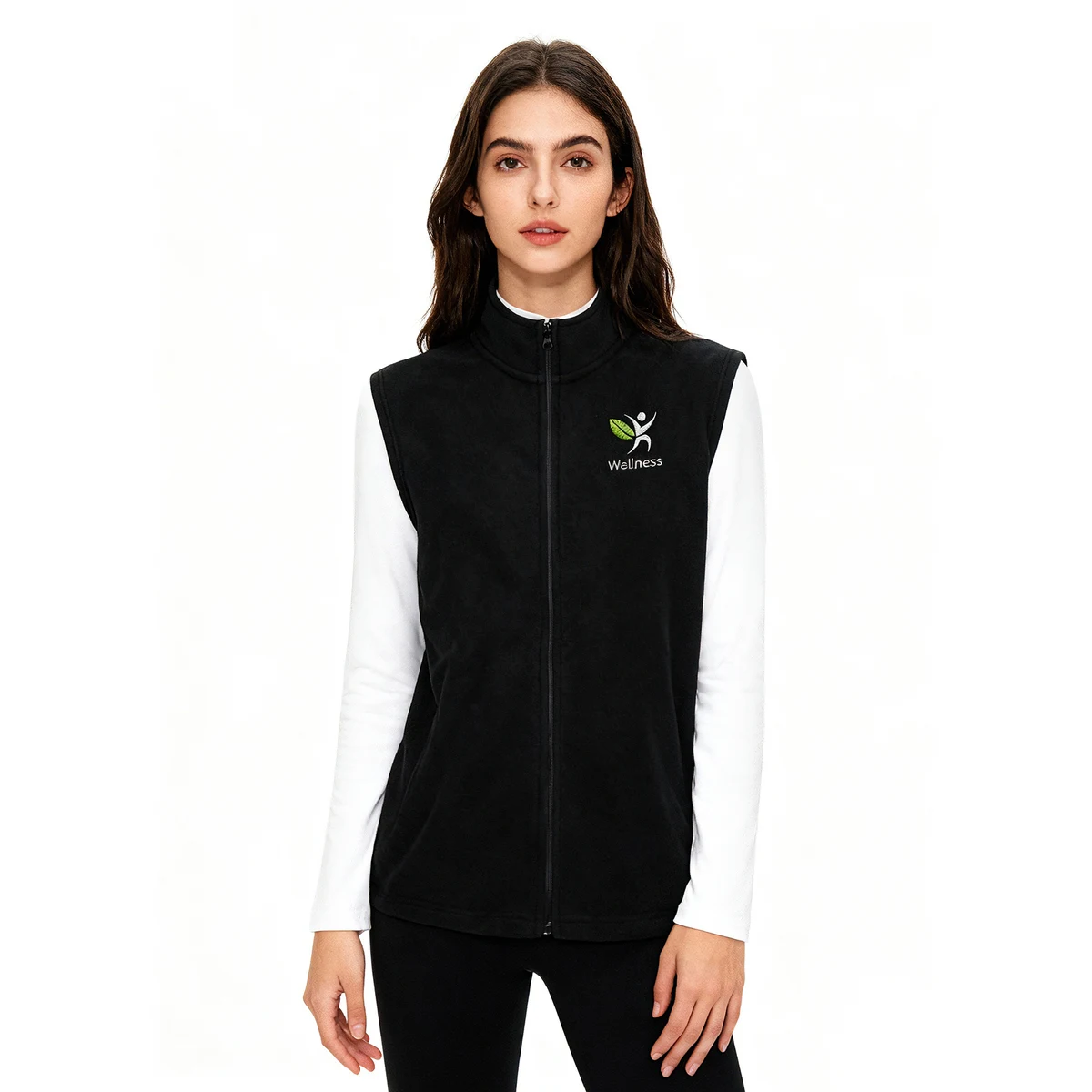 Women's Basic Full-Zip Polar Fleece Vest 1