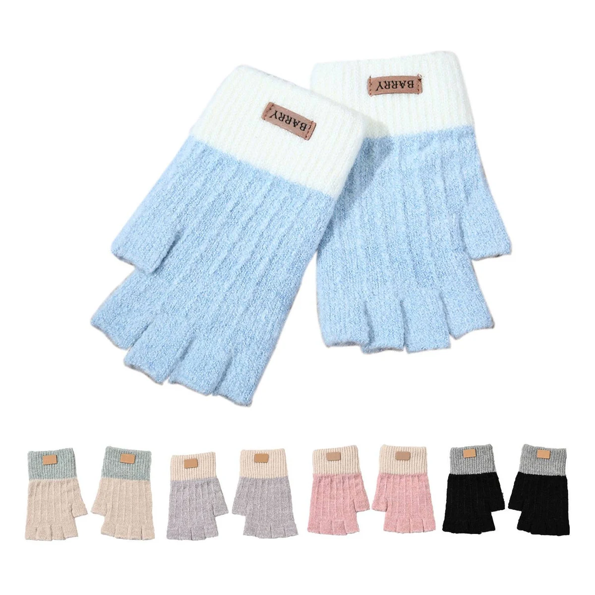 Women Fingerless nitted Gloves 1