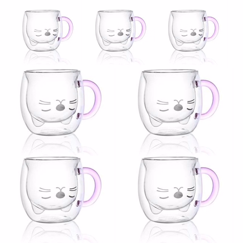 Three-dimensional Cat Glass Cup