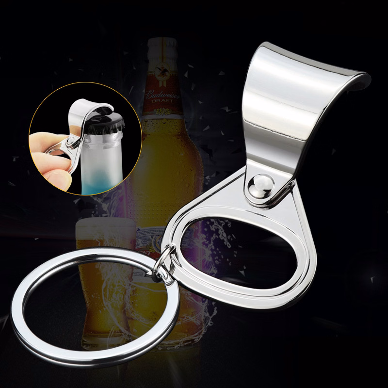 Pull-Ring Shaped Soda and Beer Bottle Opener Keyring