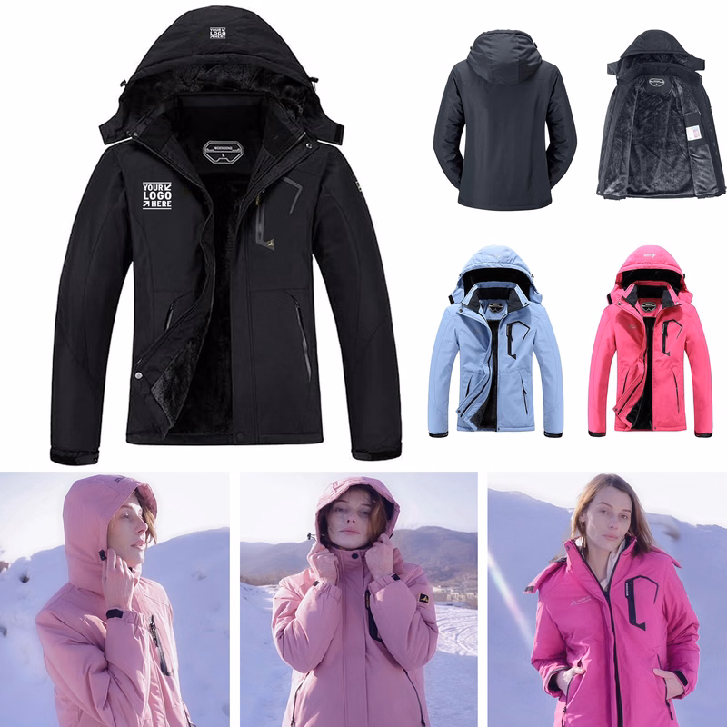 Women's Waterproof Ski Warm Winter Snow Coat Mountain Windbreaker Hooded Raincoat Jacket

