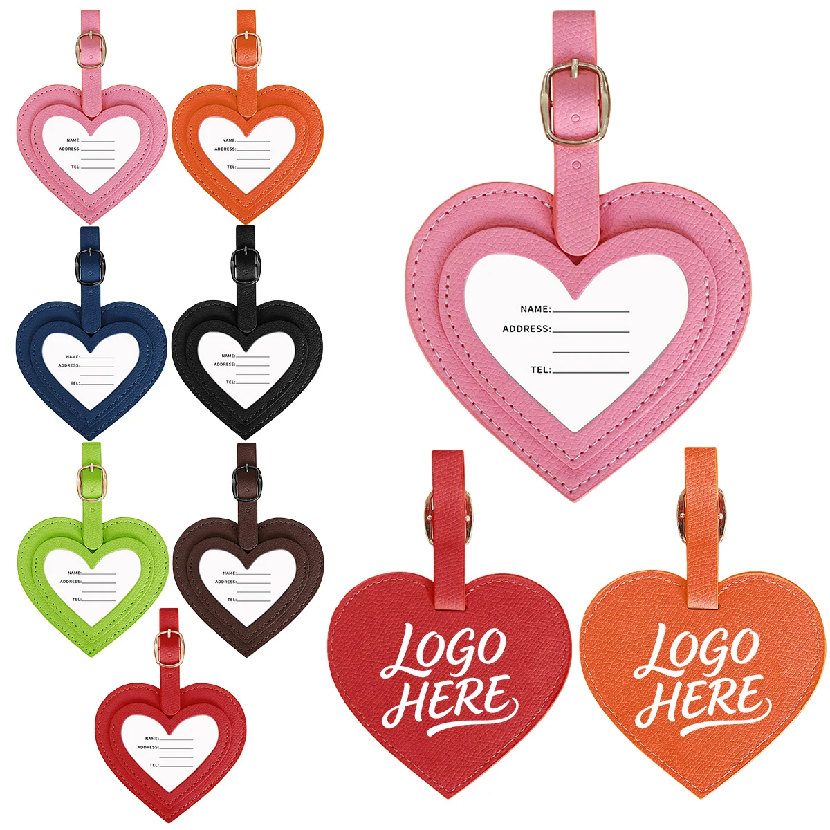 Stylish Heart Boarding Luggage Tag MOQ100 1