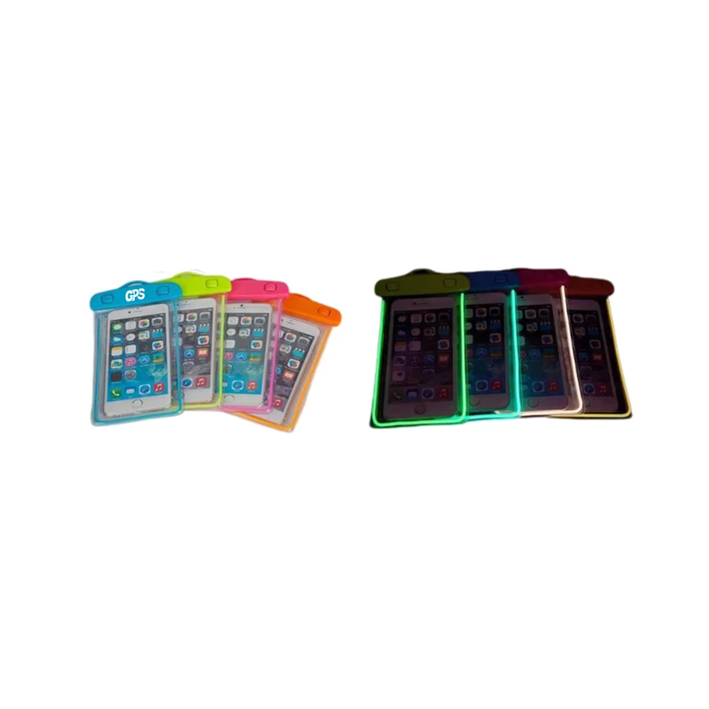 Fluorescent mobile phone waterproof bag 1