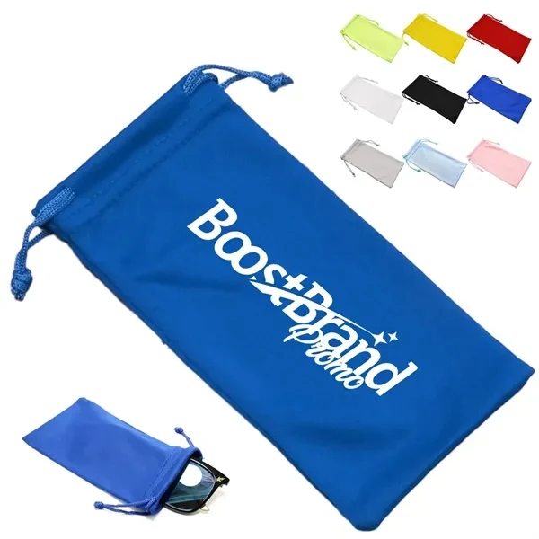 Custom Microfiber Pouch with Drawstring & Logo — Multi-Use Protective Travel Organizer 1