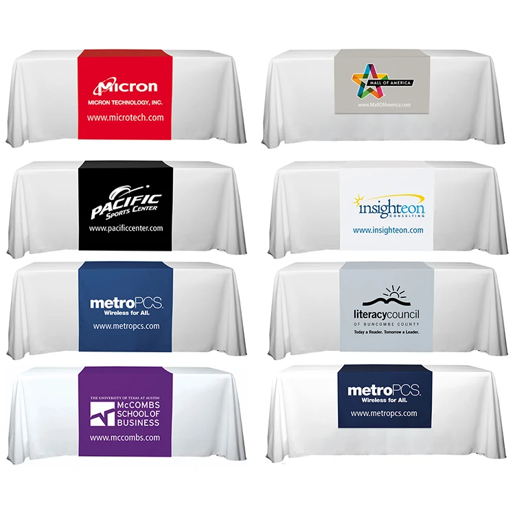 "Roger Eight" 90" L Table Runners (One Color Print) / Accommodates 3 ft Table and Larger 1