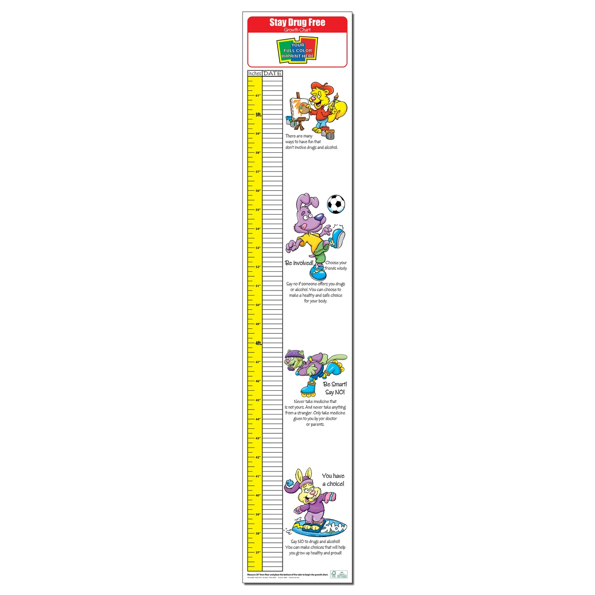 GROWTH CHART - Stay Drug Free Children's Growth Chart 1