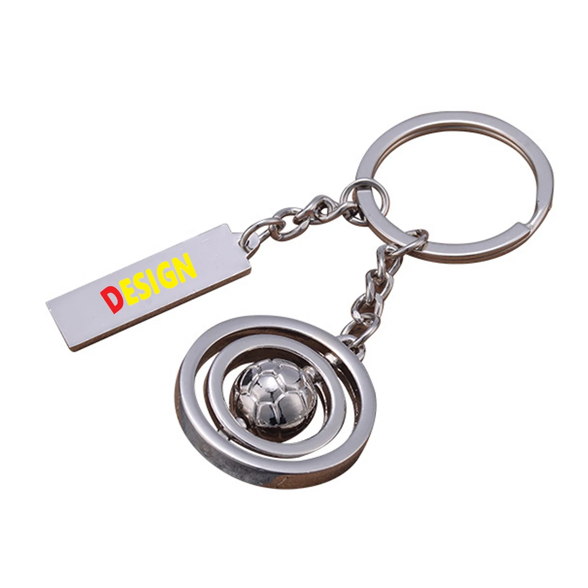 Rotating Soccer Tag Keychain 1