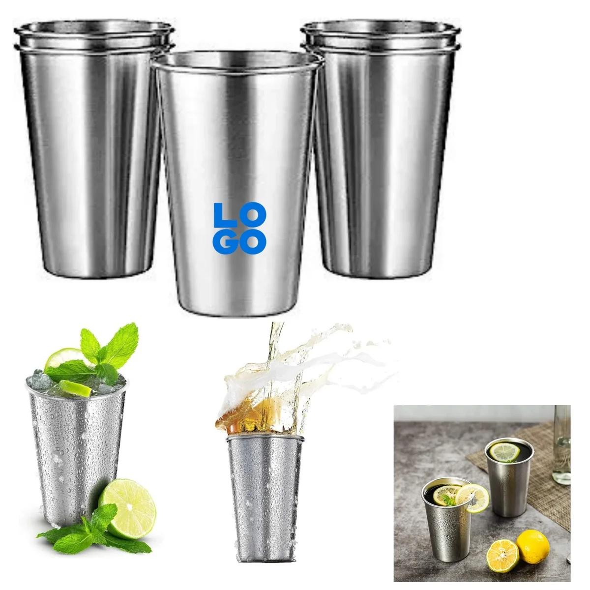 12 Ounce Stainless Steel Pint Cups 1