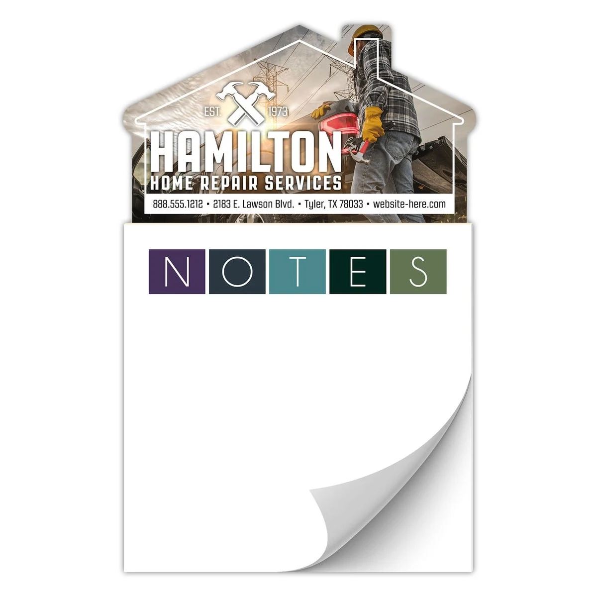 Magna-Note House Magnet - Stock Sticky Notes 1