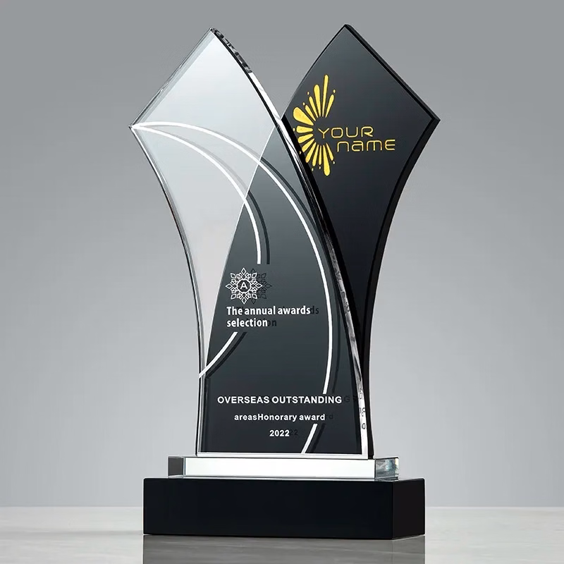 Tuxedo Wave Crystal Award