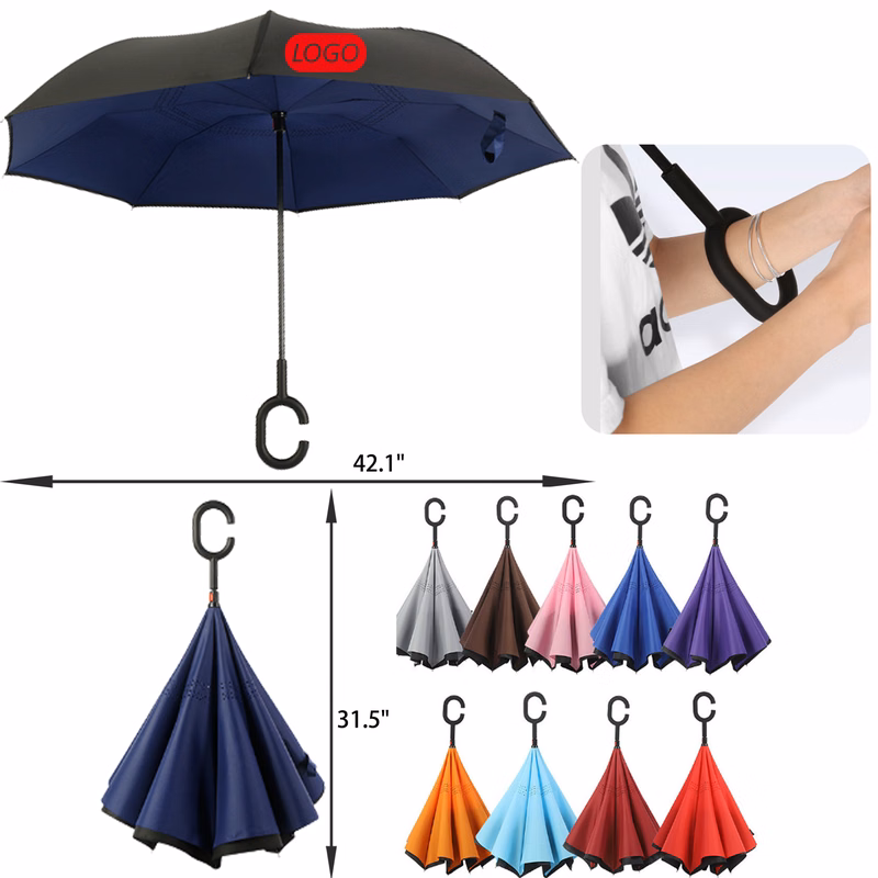 MOQ 30 PCS Stylish Hands Free Inverted Umbrella