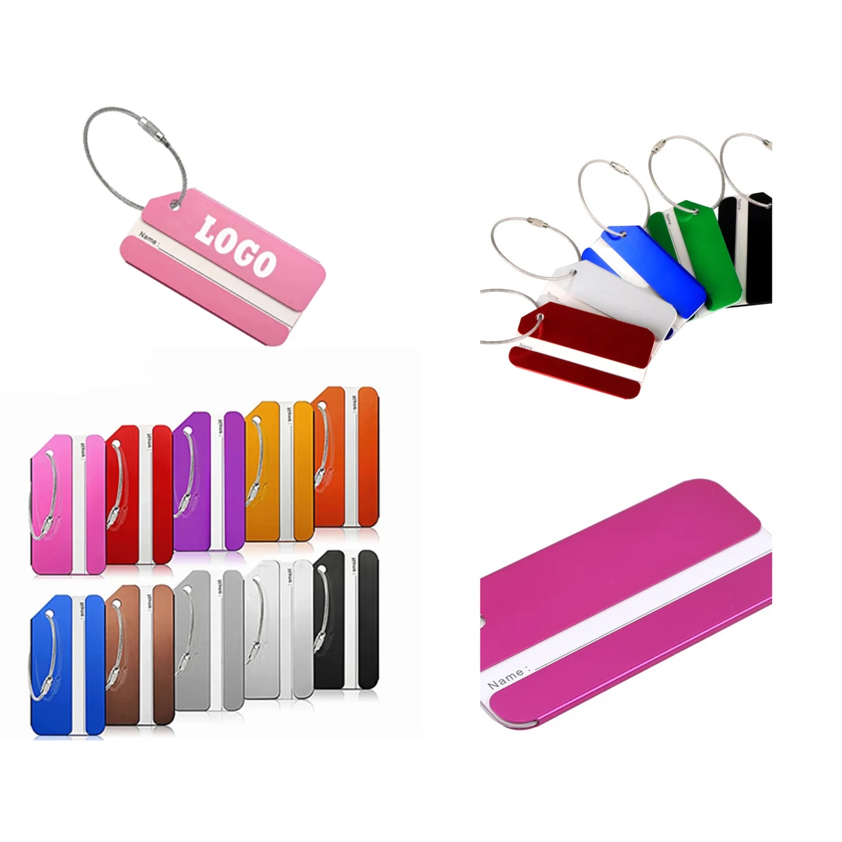 Lightweight Aluminum Travel Luggage Tag 1