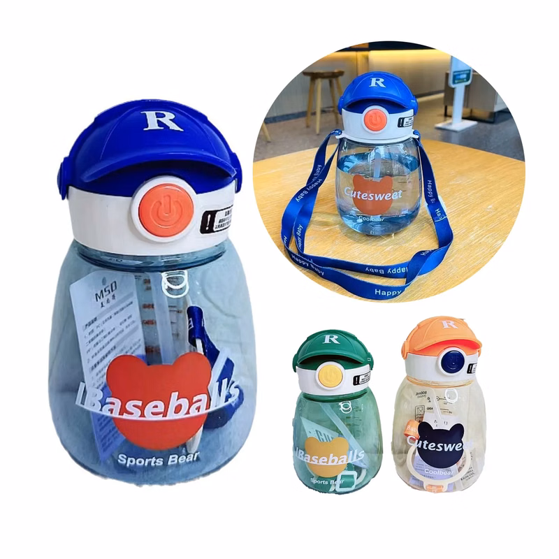 Plastic Sippy Cup With Crossbody For Children