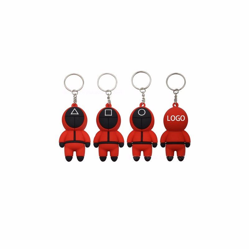 Squid Game Korean TV Show Masked Man Supervisor Keychain Decorations