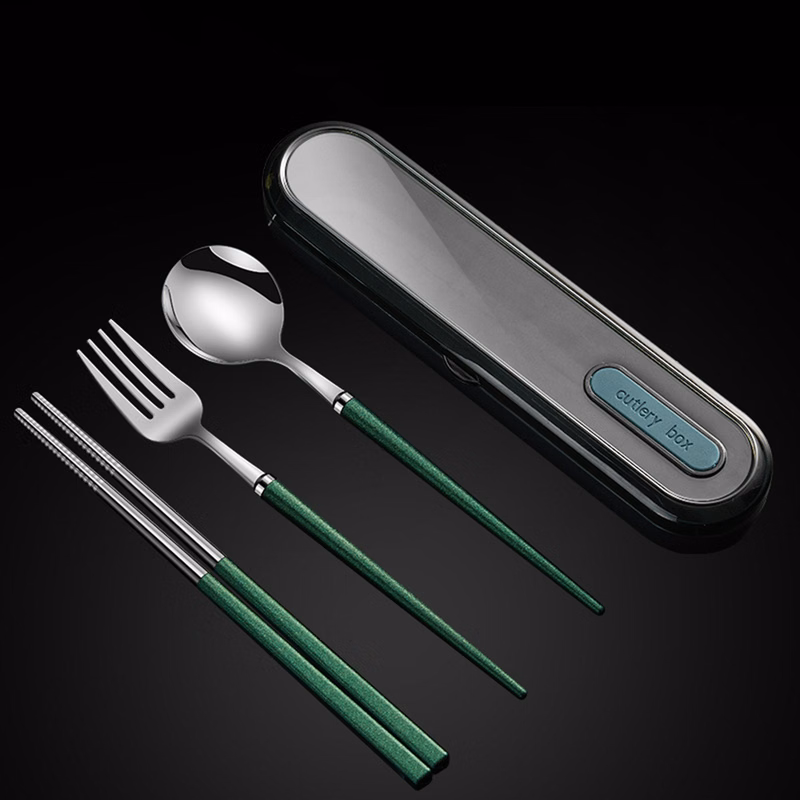 Chopsticks Fork Spoon Dinnerware Set with Box