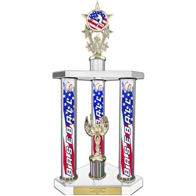 Trophy: 16" 3 post, TE 3x8 Wood Base(co 1