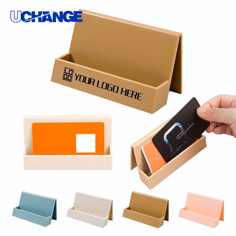 Desktop Plastic Business Card Storage Box Organizer