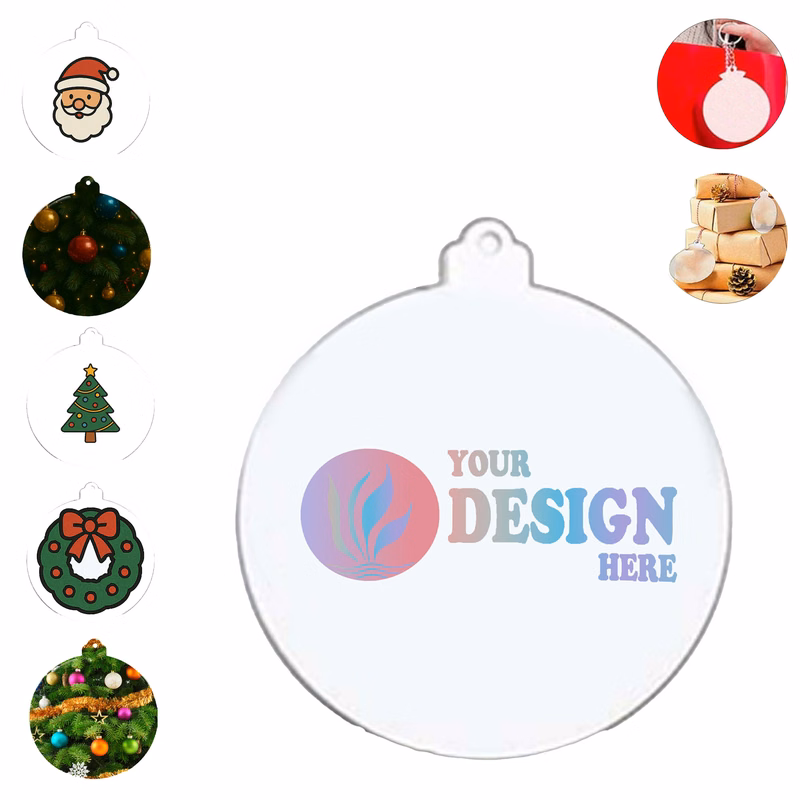 Clear Acrylic Christmas Ornament