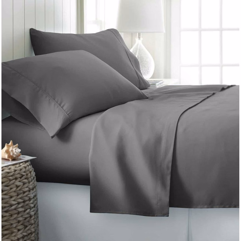 Microfiber Bed Sheets - Gray Twin 3 Piece Set