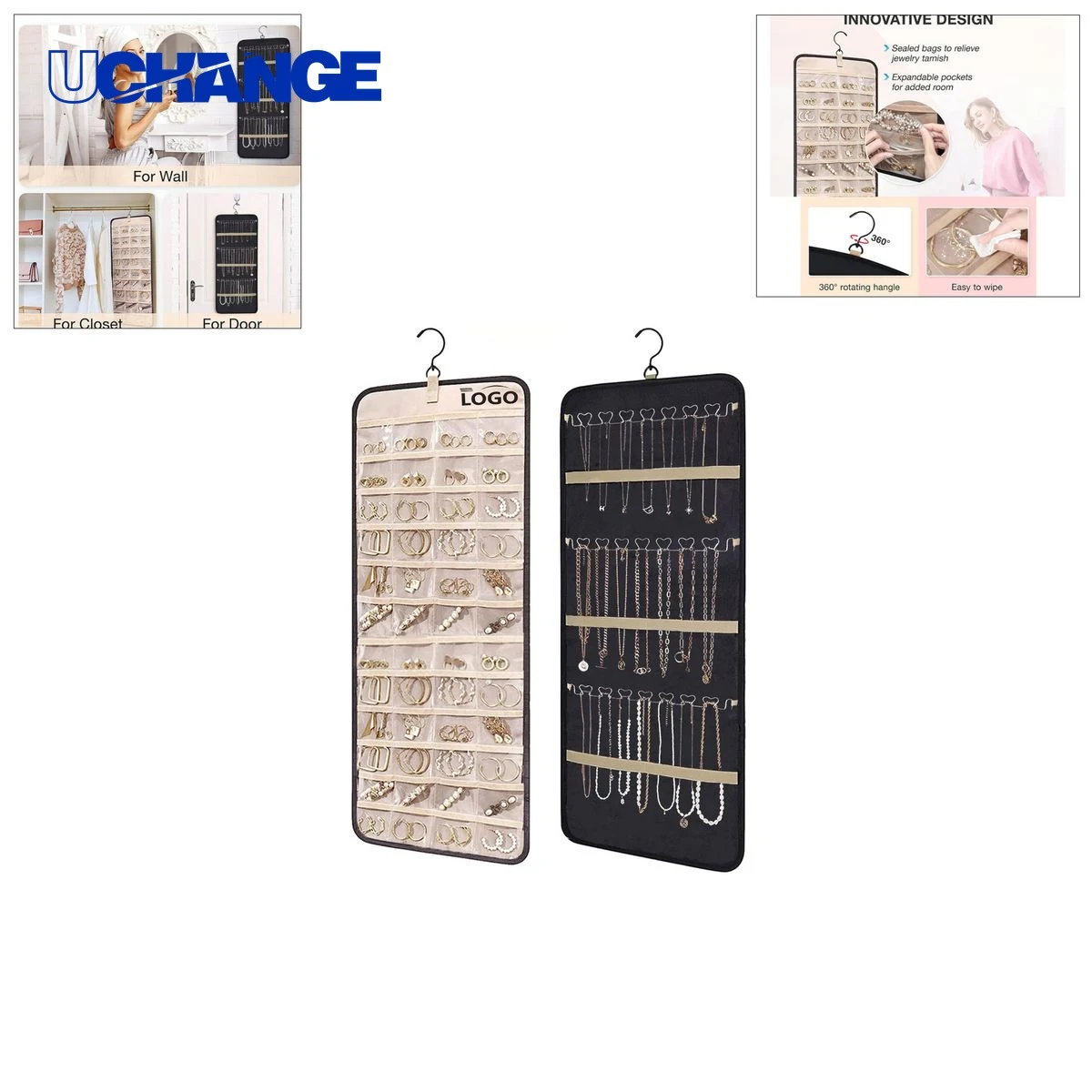 Women Oxford Cloth Jewelry Storage Bag 1