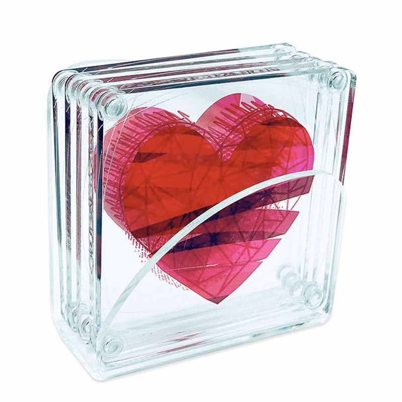 Full Color Square Acrylic Coaster 100pcs