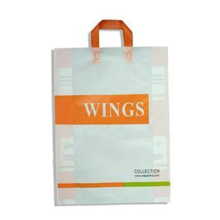 Custom Frosted Soft Loop Handle Plastic Bags 1
