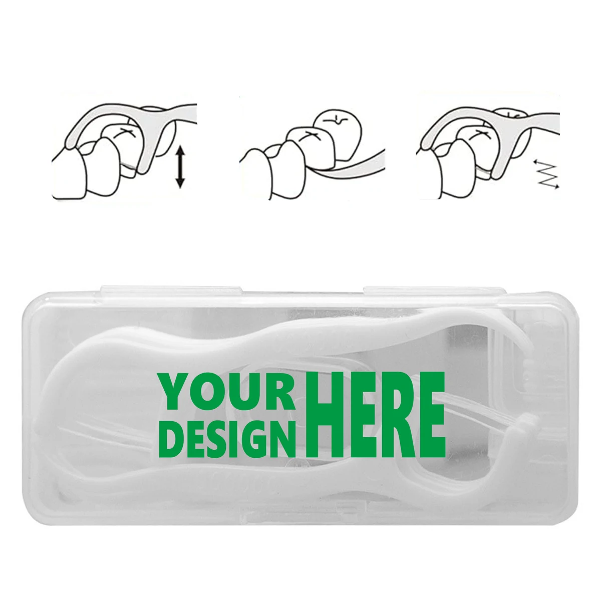 Compact Dental Floss Picks - Pack of 10 1