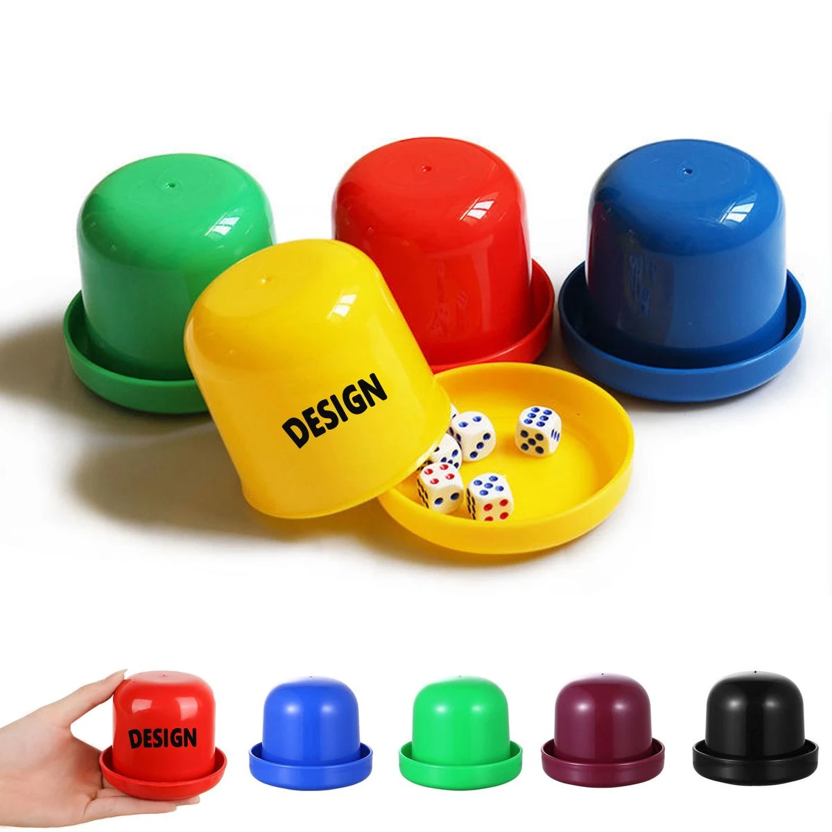 ABS Dice Cup With 5 Dices 1